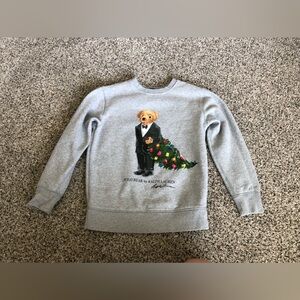Polo Ralph Lauren Teddy Bear Christmas Sweatshirt Youth Small B2G2 FREE